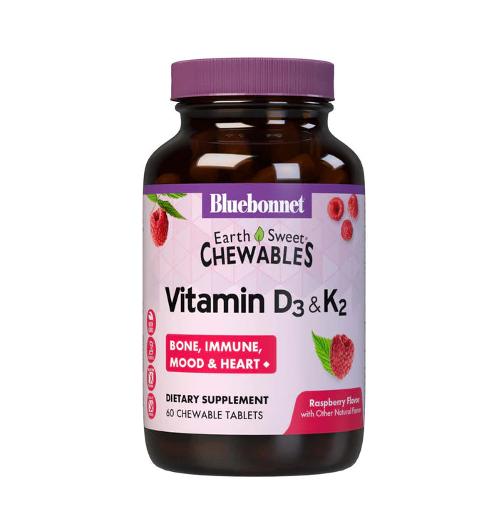Bluebonnet EarthSweet Chewables Vitamin D3 & K2 60 Count