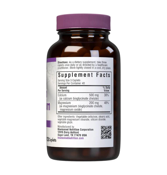 Bluebonnet Vitamins Chelated Calcium Magnesium 120 Caplets