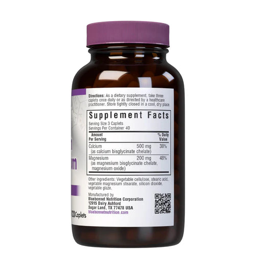 Bluebonnet Nutrition Chelated Calcium Magnesium 120 Caplets
