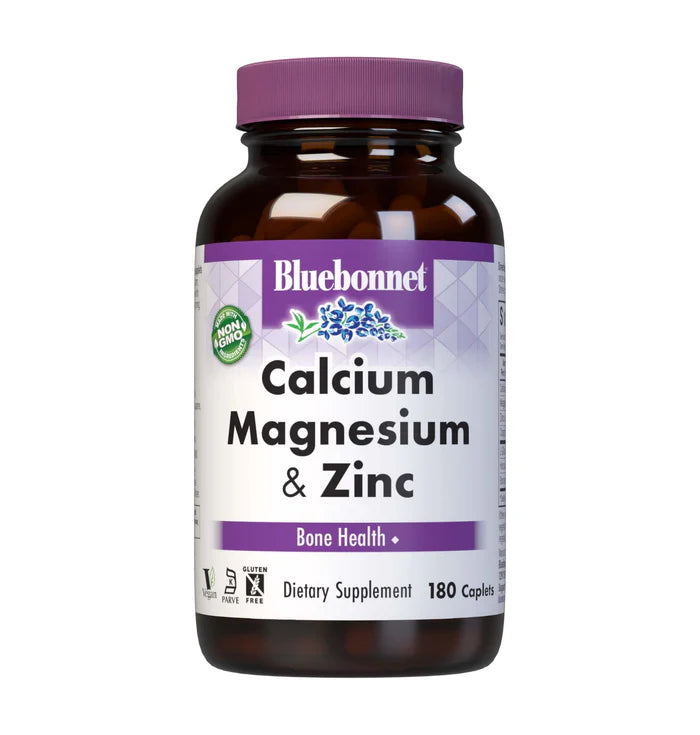 Bluebonnet Calcium Magnesium & Zinc 180 Caplets