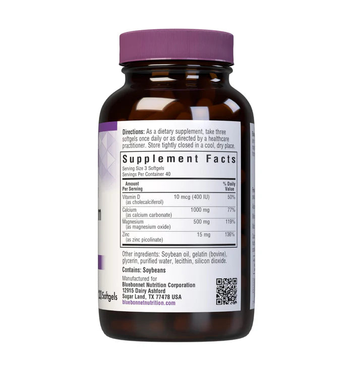CALCIUM MAGNESIUM ZINC & VITAMIN D3 120 Softgels