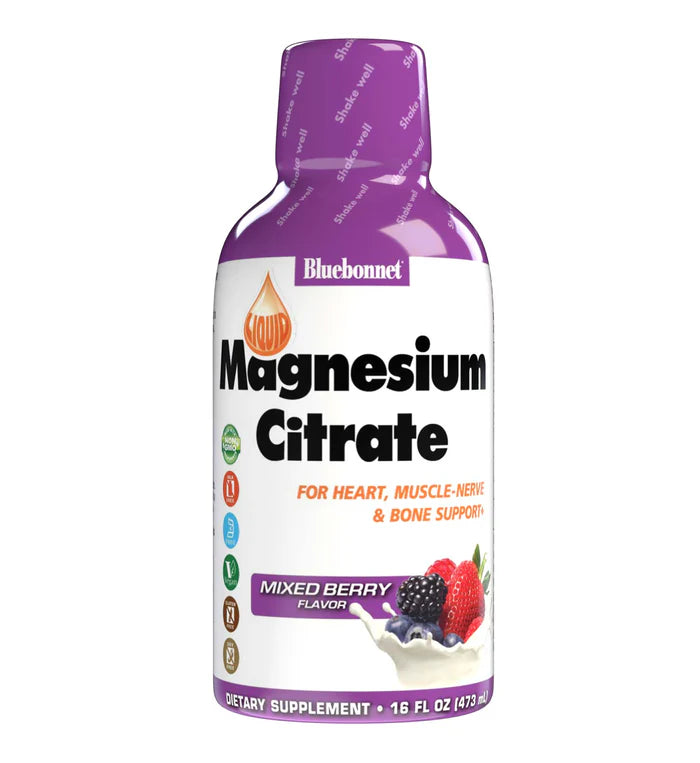 Bluebonnet Liquid Magnesium Citrate Mixed Berry 16 fl oz