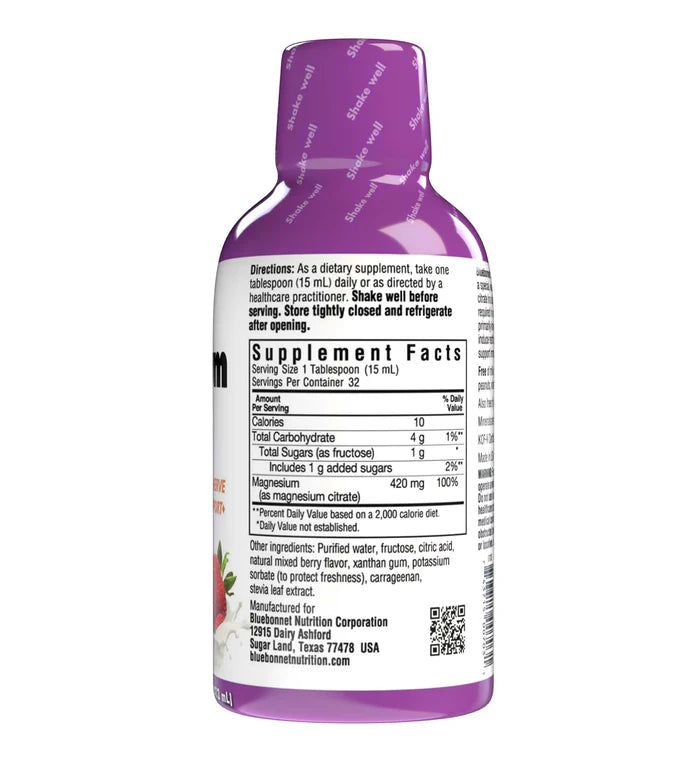 Bluebonnet Liquid Magnesium Citrate Mixed Berry 16 fl oz