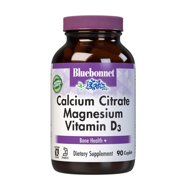 Bluebonnet Calcium Citrate Magnesium & Vitamin D3 90 Caplets