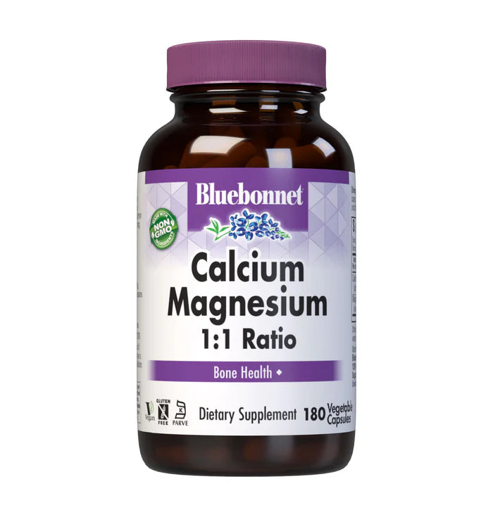 Bluebonnet Calcium Magnesium 1:1 Ratio 180 VCaps