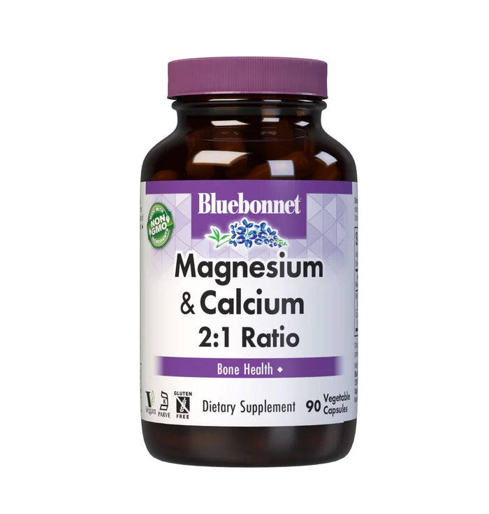 Bluebonnet Calcium & Magnesium 2:1 Ratio 90 Vegetable Capsules