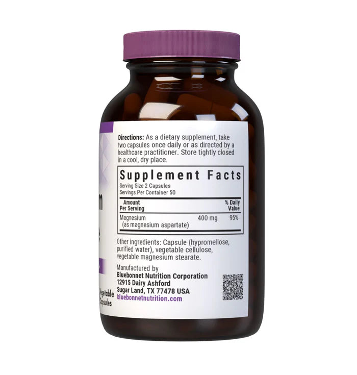 Bluebonnet Magnesium Aspartate 100 Vegetable Capsules