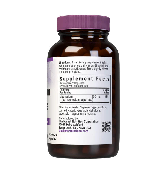 Bluebonnet Magnesium Aspartate 200 Vegetable Capsules