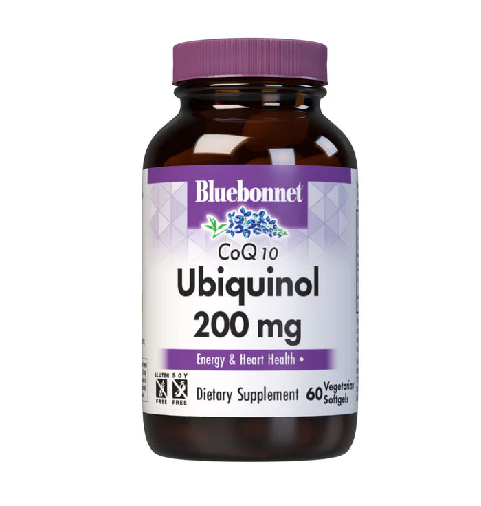 Bluebonnet CoQ10 Ubiquinol 200 mg 60 Vegetarian Softgels