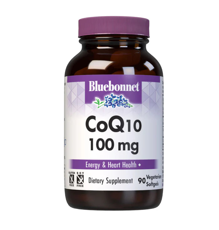 Bluebonnet CoQ10 100 mg + Vitamin E 90 Veg Softgels | Value Size Heart Support
