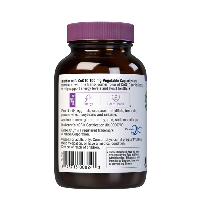 Bluebonnet CoQ10 100 mg 60 Vegetarian Capsules