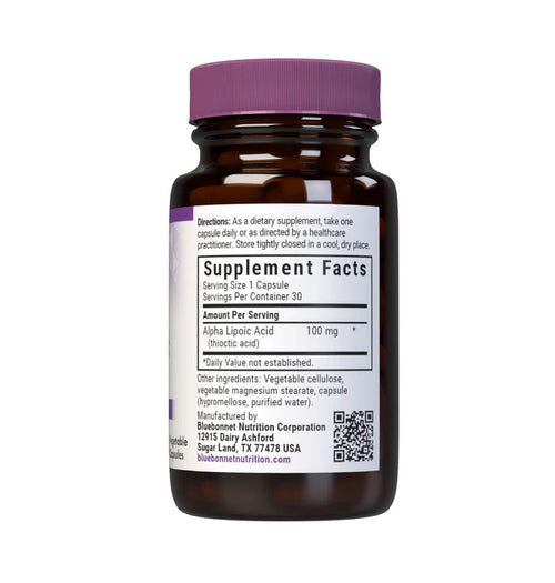 Bluebonnet Alpha Lipoic Acid 100 mg 30 Veg Capsules