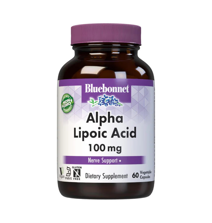 Bluebonnet Alpha Lipoic Acid 100 mg 60 Veg Capsules