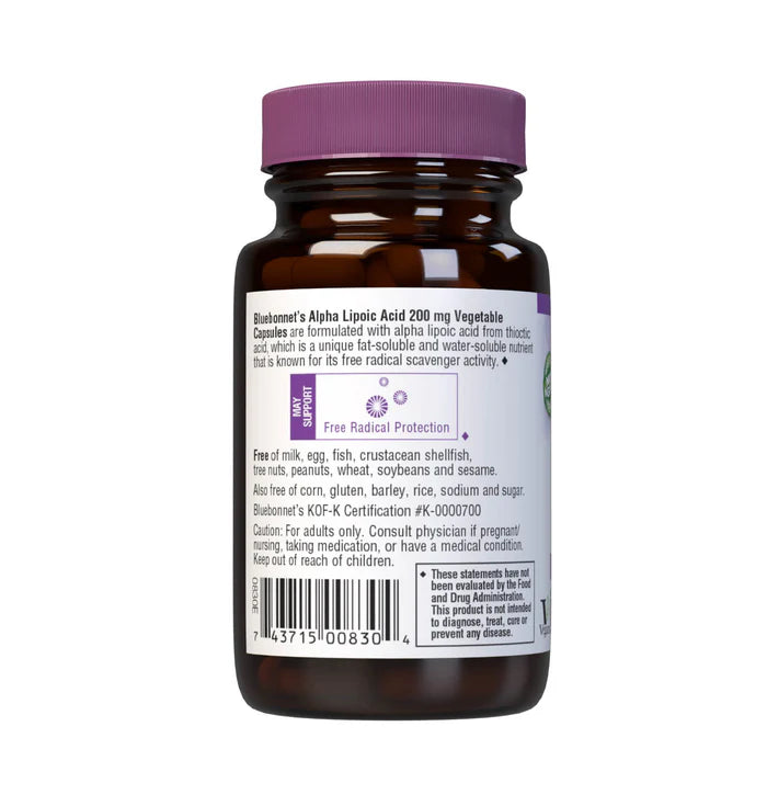 Bluebonnet Alpha Lipoic Acid 200 mg 30 Veg Capsules product image 3