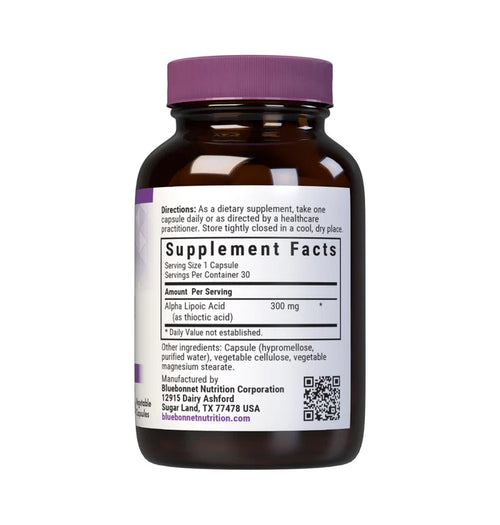 Bluebonnet Alpha Lipoic Acid 300 mg 30 Veg Capsules