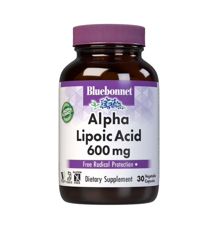 Bluebonnet Alpha Lipoic Acid 600 mg 30 Vcaps