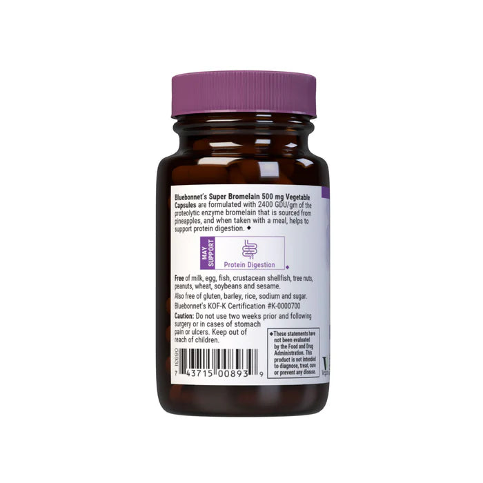 SUPER BROMELAIN 500 mg DIGESTIVE ENZYME 30 VCAPS