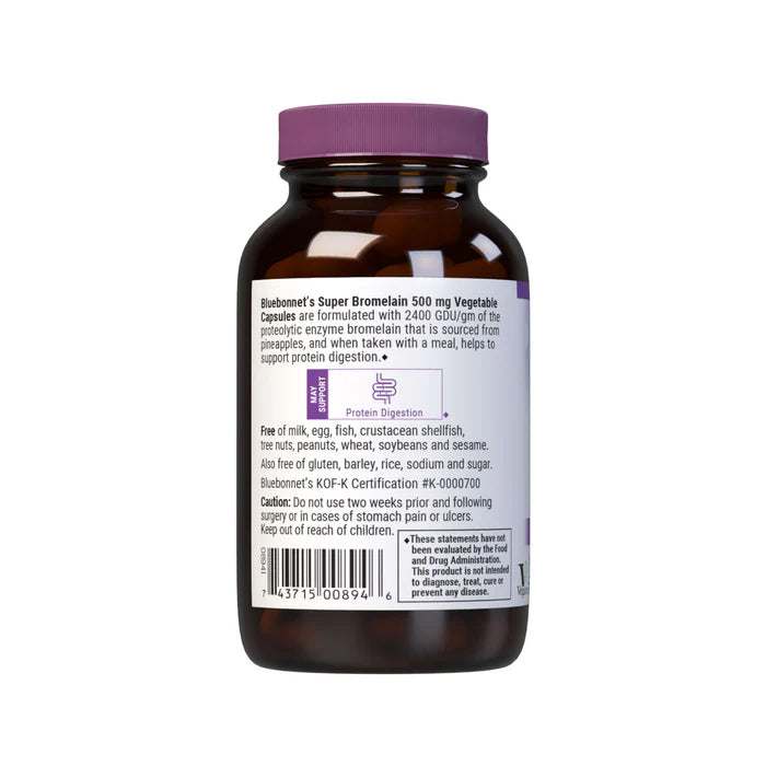 Bluebonnet Super Bromelain 500 mg 60 Veg Capsules | Digestive Enzyme