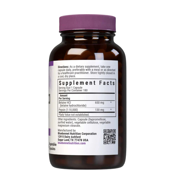 Bluebonnet Betaine HCl & Pepsin 90 VCaps product image 2