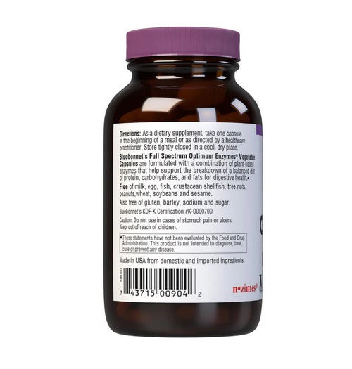 Bluebonnet Full Spectrum Optimum Enzymes | 90 Veg Capsules product image 2