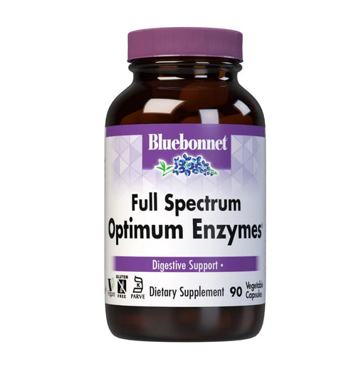 Bluebonnet Full Spectrum Optimum Enzymes | 90 Veg Capsules front product image