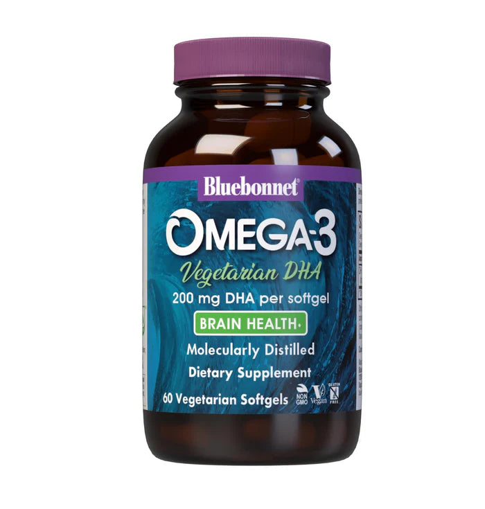Bluebonnet Omega-3 Vegetarian DHA 200 mg 60 Vegetarian Softgels