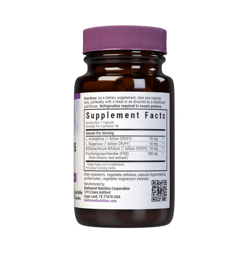 Bluebonnet Milk-Free Probiotic Acidophilus & FOS 60 VCaps product image 2