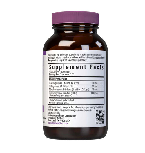 Bluebonnet Milk-Free Probiotic Acidophilus & FOS 100 VCaps product image 2