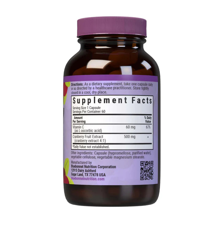 Bluebonnet Super Fruit Cranberry Fruit Extract 500 mg 60 Vegetable Capsules