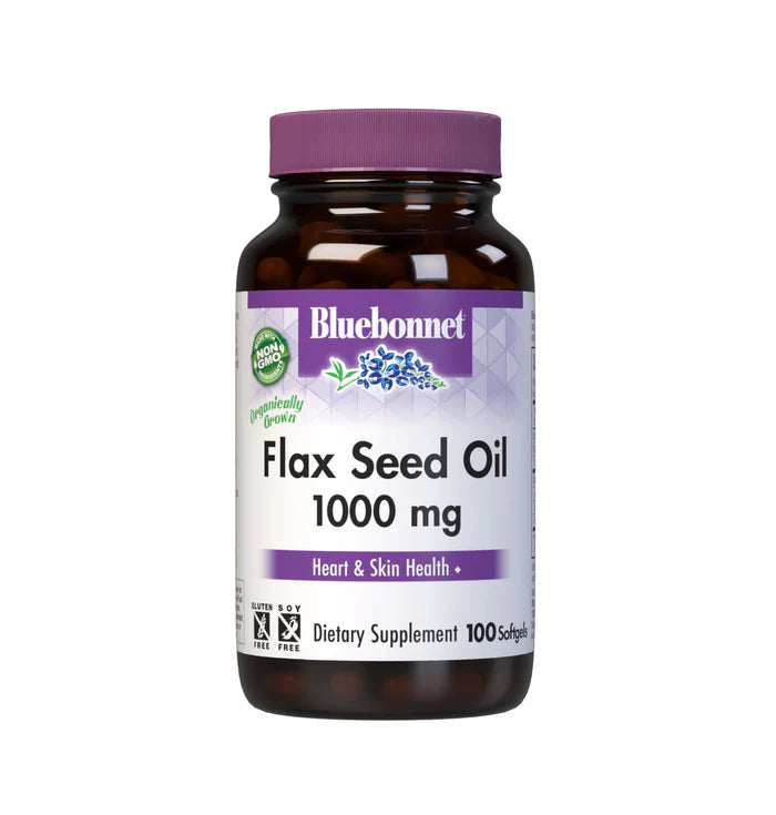 Bluebonnet Organic Flax Seed Oil 1000 mg 100 Softgels
