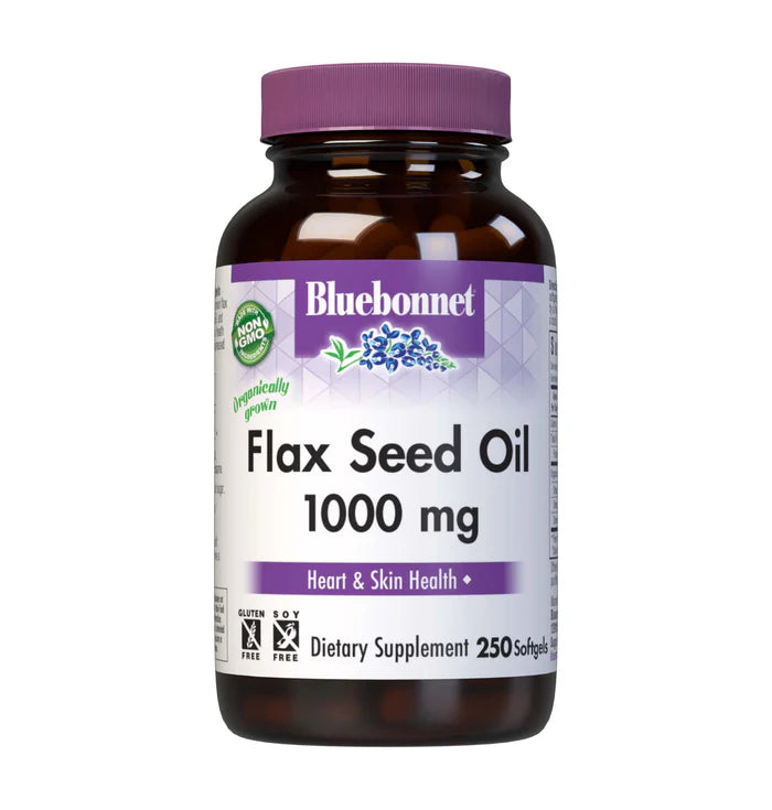 Bluebonnet Organic Flax Seed Oil 1000 mg 250 Softgels