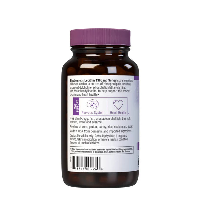 Bluebonnet Lecithin 1365 mg 90 Softgels