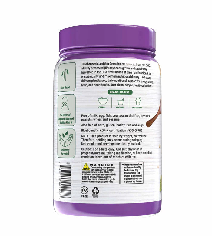 Bluebonnet Super Earth Lecithin Granules Non-GMO Soy 1 lb