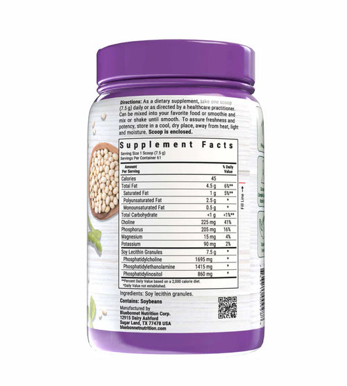 Bluebonnet Super Earth Lecithin Granules Non-GMO Soy 1 lb