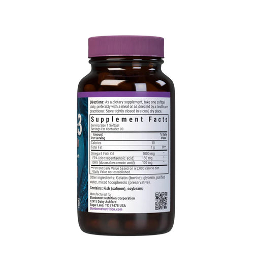 Bluebonnet Nutrition Omega-3 Salmon Oil 1,000 mg | 90 Softgels