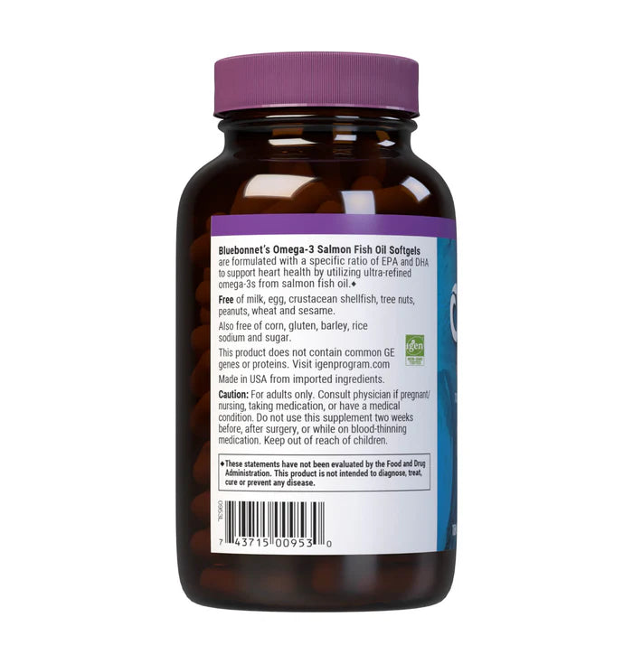Bluebonnet Nutrition Omega-3 Salmon Oil 1000 mg | 180 Softgels