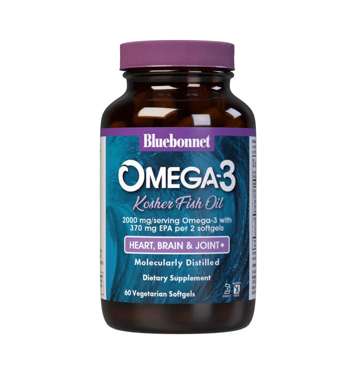 Bluebonnet Vitamins Omega-3 Kosher Fish Oil 2000 mg - 60 Softgels