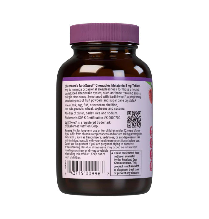 Bluebonnet Nutrition EarthSweet Chewables Melatonin 5 mg | 60 Tablets