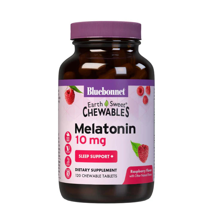 Bluebonnet EarthSweet Chewables Melatonin 10 mg Natural Raspberry 120 Tablets