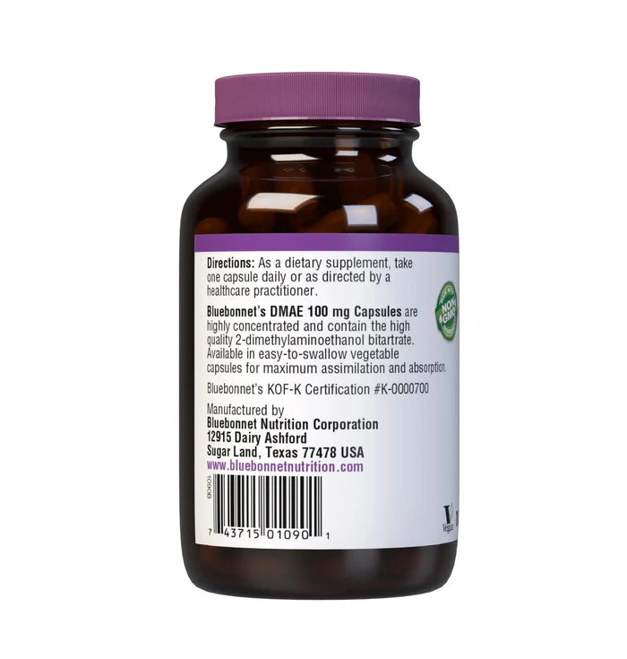 Bluebonnet Nutrition DMAE 100 mg | 100 Veg Capsules