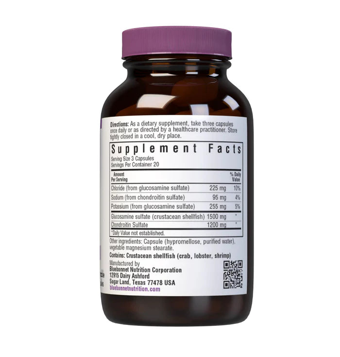 Bluebonnet Glucosamine Chondroitin Sulfate 60 Vcaps