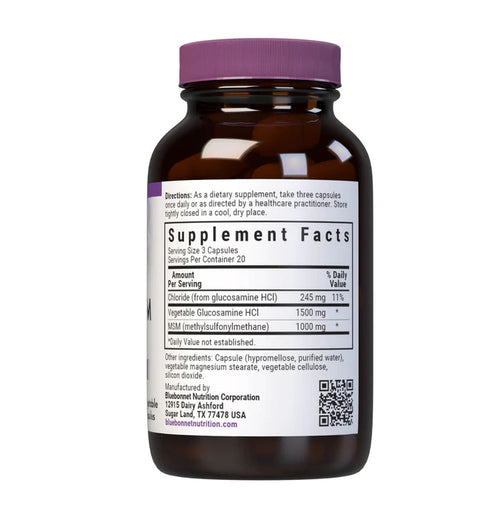 Bluebonnet Vegetarian Glucosamine & MSM 60 Vcaps