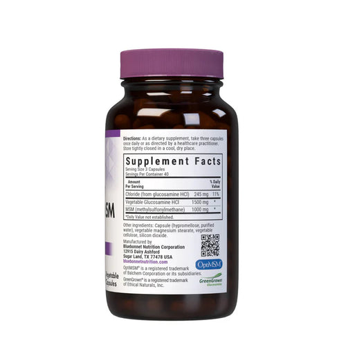 Bluebonnet Glucosamine Chondroitin & MSM 180 Vcaps