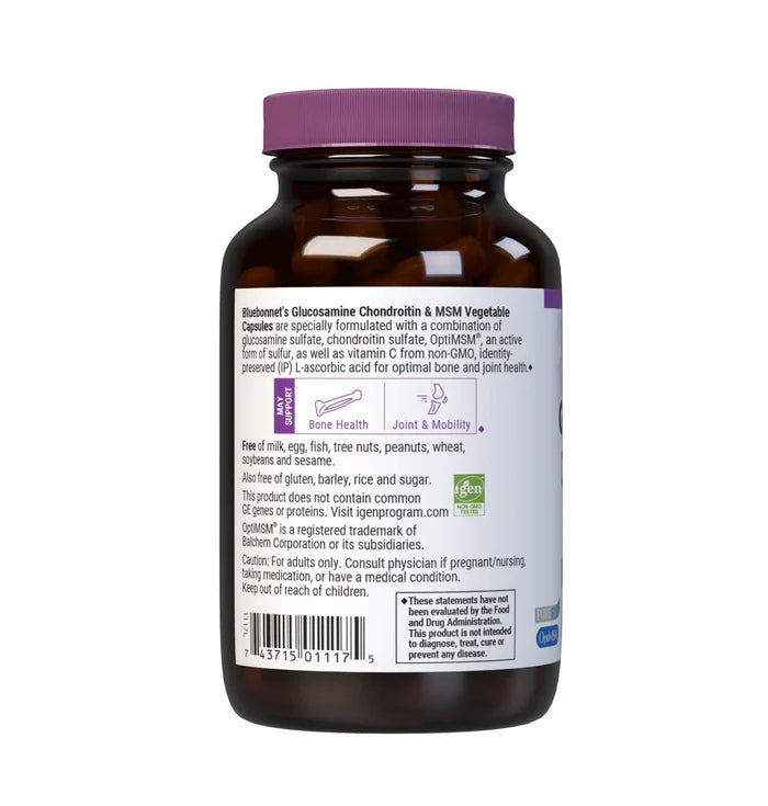Bluebonnet Glucosamine Chondroitin & MSM 60 Vcaps