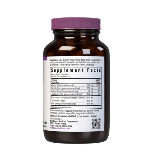 Bluebonnet Glucosamine Chondroitin & MSM 60 Vcaps