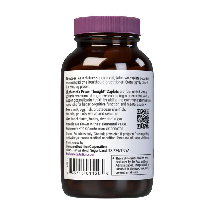 Bluebonnet Vitamins Power Thought Caplets – 60 Count