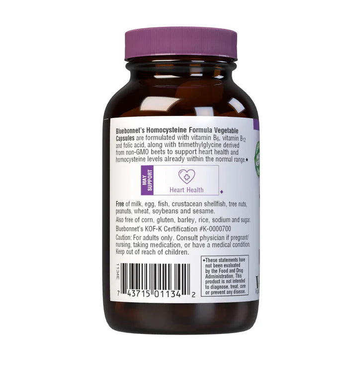 Bluebonnet Homocysteine Formula Veg Capsules