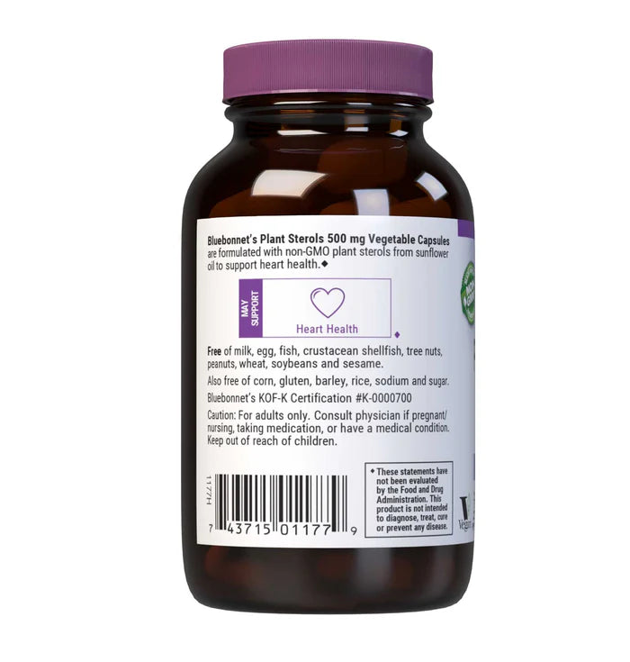 Bluebonnet Vitamins Plant Sterols 500 mg – 60 Vegetable Capsules