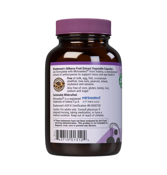Bluebonnet Vitamins Bilberry Fruit Extract 60 VCaps