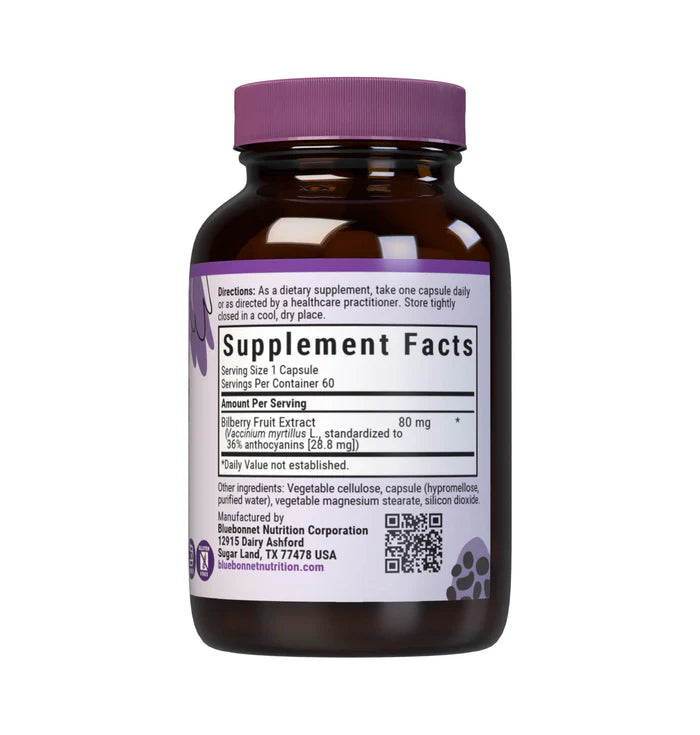 Bluebonnet Vitamins Bilberry Fruit Extract 60 VCaps